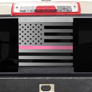 Buy rear-thin-pink-line Window American Flag Vinyl Decal Stickers Fits Chevrolet Colorado 2023-2024