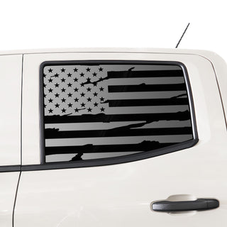 Buy side-distressed-black Window American Flag Vinyl Decal Stickers Fits Chevrolet Colorado 2023-2024