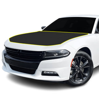 Fits Dodge Charger 2015-2023 Precut Premium Gloss Black Carbon Fiber Hood Paint Protection Film PPF Decal Film Kit Cover