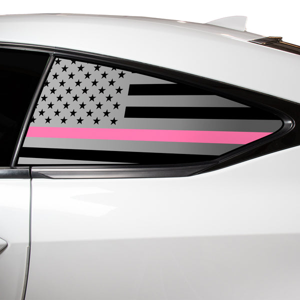 Quarter Window American Flag Vinyl Decal Stickers Fits Lexus RC 2015-2023