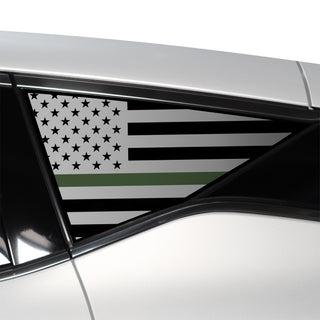 Buy thin-green-line Quarter Window American Flag Vinyl Decal Stickers Fits Nissan Murano 2015-2024