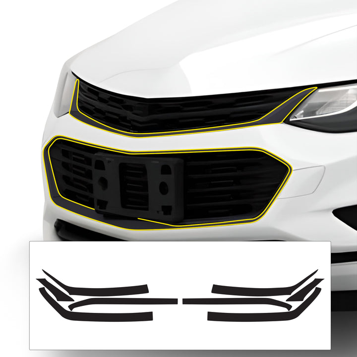 Vinyl Chrome Delete Grille Window Wheel Blackout Decal Stickers Overlay Film Fits Chevrolet Cruze - Bogar Tech Designs