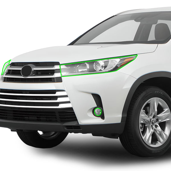 Full Headlight Taillight Precut Smoked PPF Tint Kit Film Overlay Fits Toyota Highlander 2016 - 2019