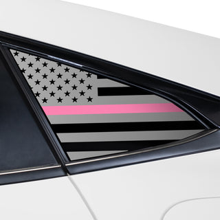 Buy thin-pink-line Quarter Window American Flag Vinyl Decal Stickers Fits Honda Civic 2016-2021