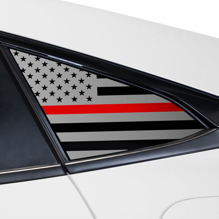 Quarter Window American Flag Vinyl Decal Stickers Fits Honda Civic 2016 - 2021 - Bogar Tech Designs