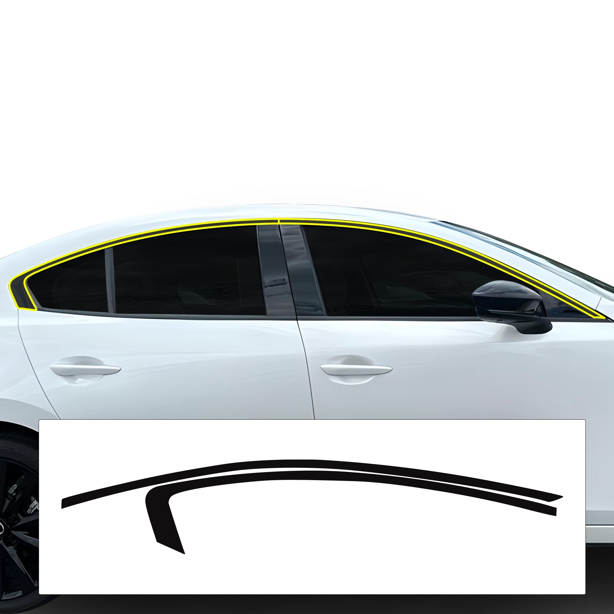 Vinyl Chrome Delete Grille Window Wheel Blackout Decal Stickers Overlay Film Fits Mazda 3 2019 - 2025 - Bogar Tech Designs
