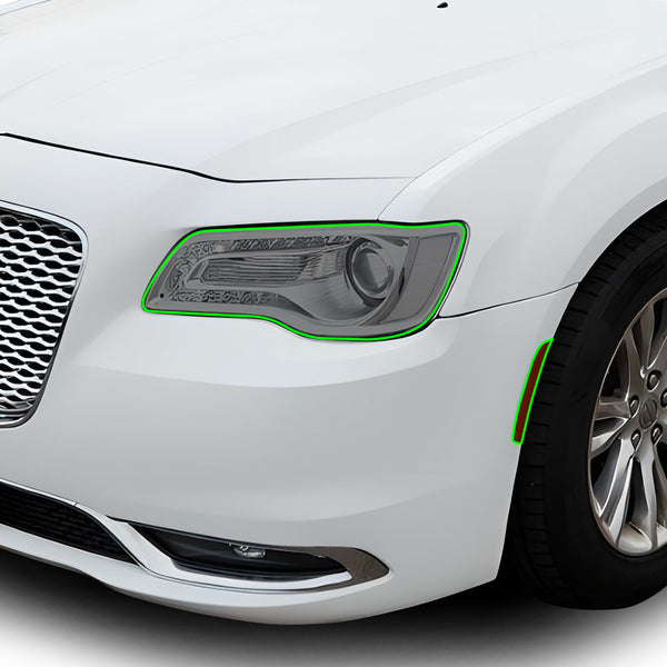 Head Light Head Light Overlay Tint Film Sticker Fits Chrysler 300 C 2015-2023