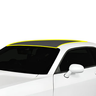 Fits Dodge Challenger 2016-2023 Precut Premium Gloss Black Carbon Fiber Roof Paint Protection Film PPF Decal Film Kit Cover