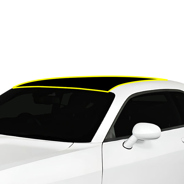 Fits Dodge Challenger 2016-2023 Precut Premium Gloss Black Carbon Fiber Roof Paint Protection Film PPF Decal Film Kit Cover