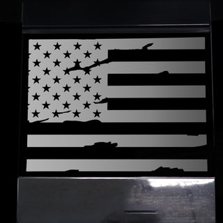 Buy distressed-black Rear Middle Window American Flag Vinyl Decal Stickers Fits Honda Ridgeline 2017 - 2020