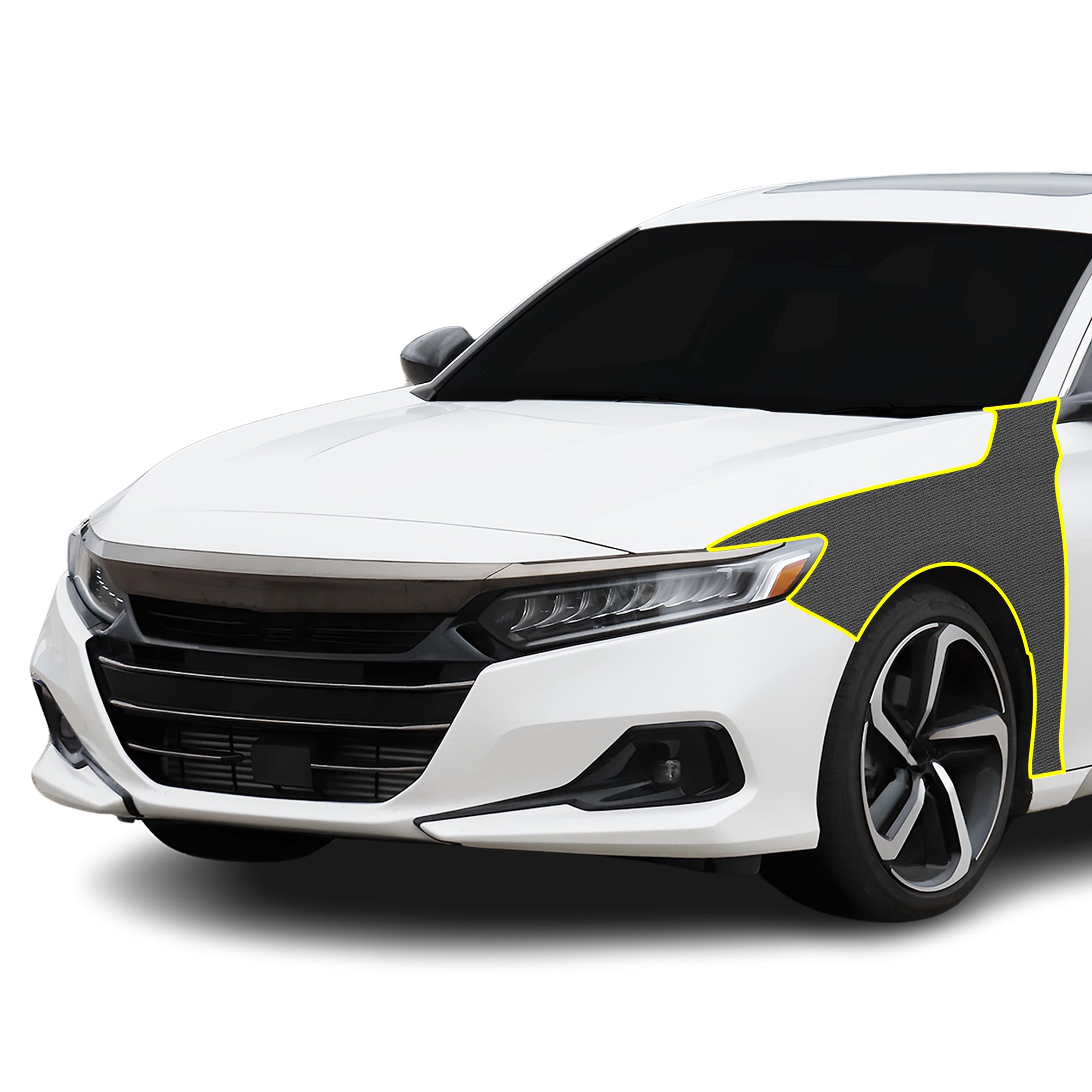 Fits Honda Accord 2018 - 2022 Precut Premium Gloss Black Carbon Fiber Fender Paint Protection Film PPF Decal Film Kit - Bogar Tech Designs