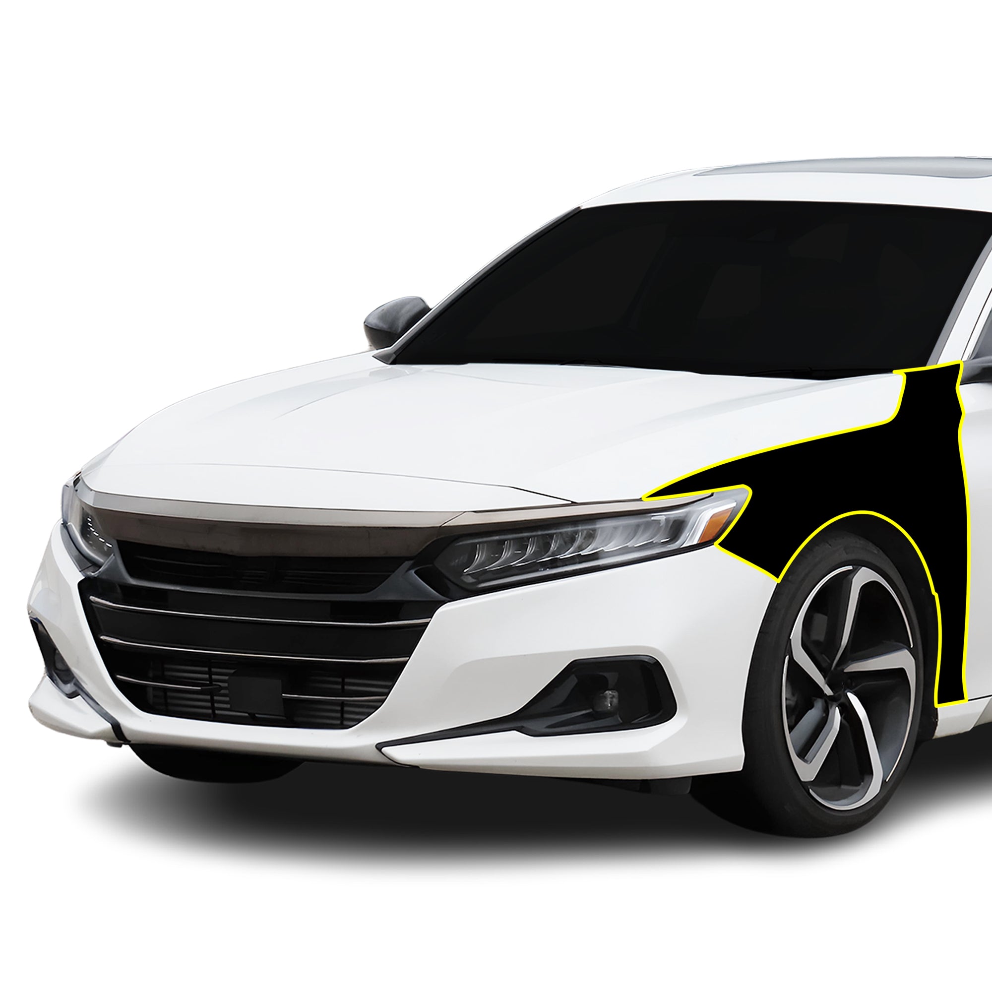 Fits Honda Accord 2018 - 2022 Precut Premium Gloss Black Carbon Fiber Fender Paint Protection Film PPF Decal Film Kit - Bogar Tech Designs