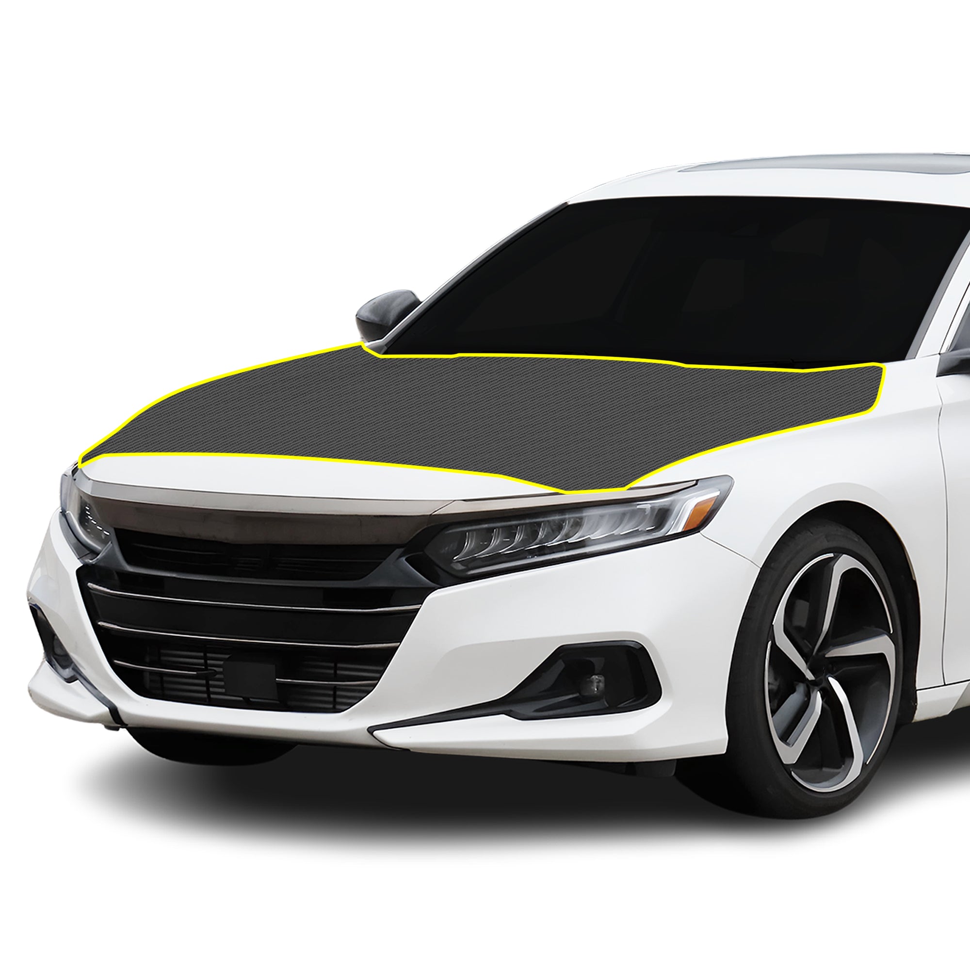 Fits Honda Accord 2018 - 2022 Precut Premium Gloss Black Carbon Fiber Hood Paint Protection Film PPF Decal Film Kit - Bogar Tech Designs