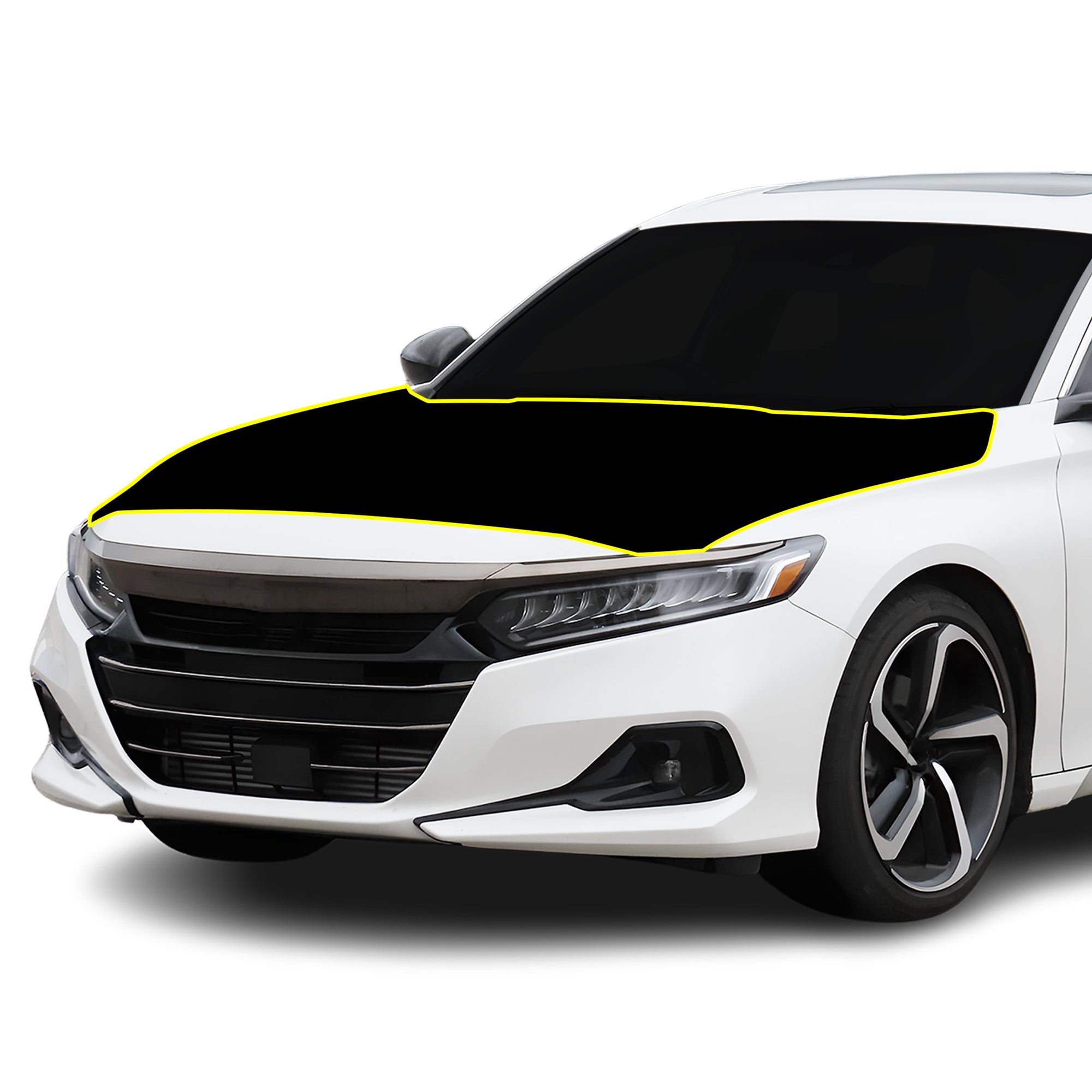 Fits Honda Accord 2018 - 2022 Precut Premium Gloss Black Carbon Fiber Hood Paint Protection Film PPF Decal Film Kit - Bogar Tech Designs