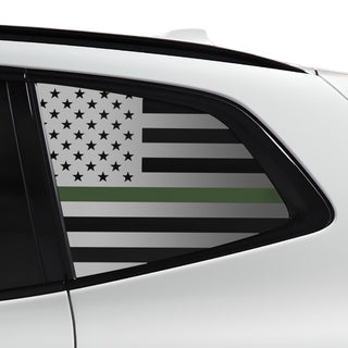 Buy thin-green-line Quarter Window American Flag Vinyl Decal Stickers Fits BMW X3 2018-2024