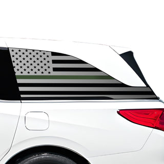 Buy thin-green-line Quarter Window American Flag Vinyl Decal Stickers Fits Honda Odyssey 2018-2024