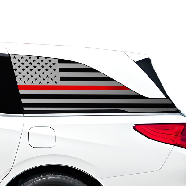 Quarter Window American Flag Vinyl Decal Stickers Fits Honda Odyssey 2018-2024