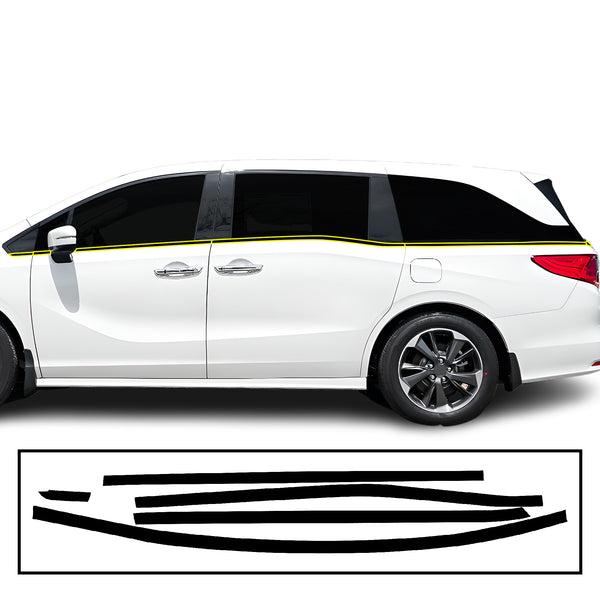 Vinyl Chrome Delete Front Grille Side Window Trim Blackout Decal Stickers Overlay Film Fits Honda Odyssey