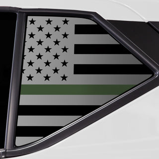 Buy thin-green-line Quarter Window American Flag Vinyl Decal Stickers Fits Nissan Kicks 2018-2024