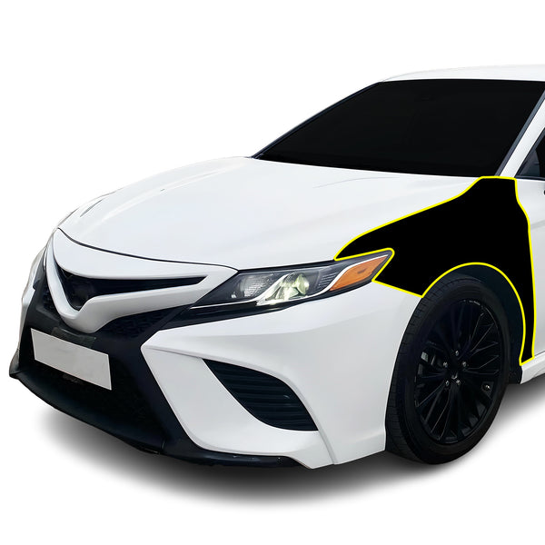 Fits Toyota Camry 2018-2024 Precut Premium Gloss Black Carbon Fiber Fender Paint Protection Film PPF Decal Film Kit