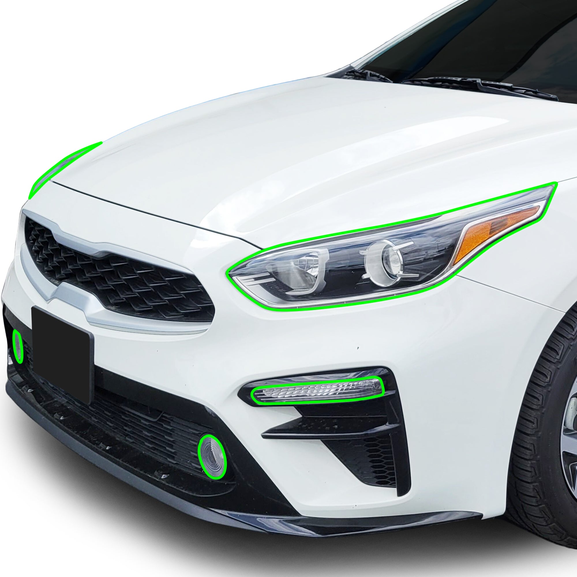 Full Headlight Taillight Precut Smoked PPF Tint Kit Film Overlay Fits Kia Forte 2019 - 2021 - Bogar Tech Designs