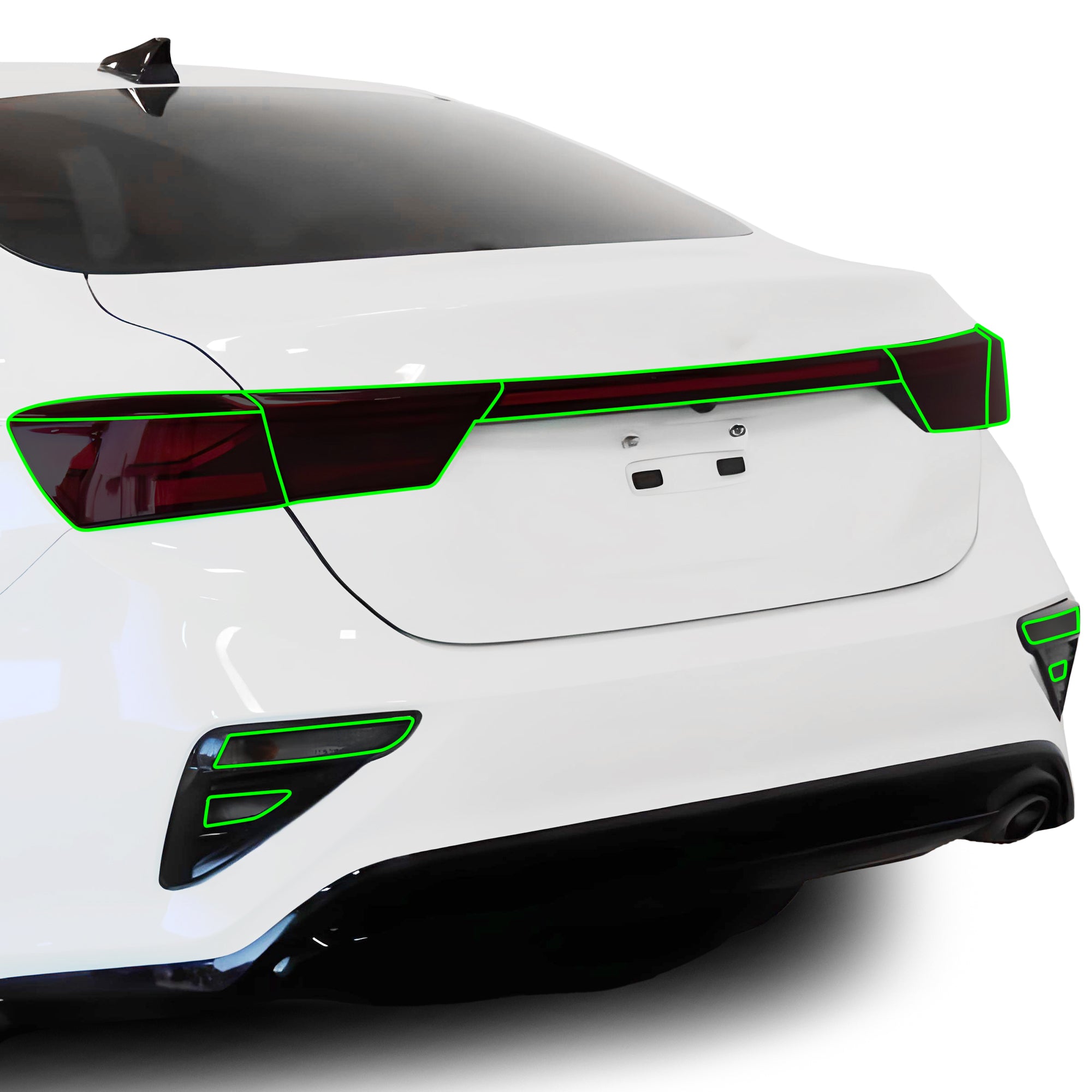 Full Headlight Taillight Precut Smoked PPF Tint Kit Film Overlay Fits Kia Forte 2019 - 2021 - Bogar Tech Designs