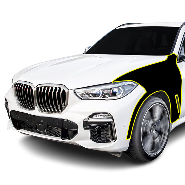 Fits BMW X5 2019-2023 Precut Premium Gloss Black Carbon Fiber Fender Paint Protection Film PPF Decal Film Kit Cover