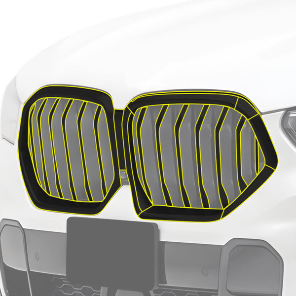 Fits BMW X6 2019-2023 Vinyl Chrome Delete Grille Blackout Decal Stickers Overlay Film