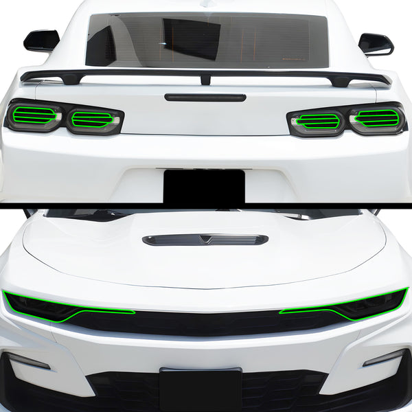 Full Headlight Taillight Precut Smoked PPF Tint Kit Overlay Film Fits Chevrolet Camaro 2019-2023