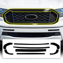 Vinyl Chrome Delete Grille Blackout Decal Stickers Overlay Film Fits Ford Ranger 2019-2023