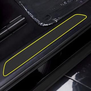 Fits Porsche Cayenne 2019-2023 Precut Door Sill Premium Paint Protection Film PPF Decal Film Kit, Gloss Black Carbon Fiber