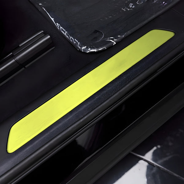 Fits Porsche Cayenne 2019-2023 Precut Door Sill Premium Paint Protection Film PPF Decal Film Kit, Gloss Black Carbon Fiber