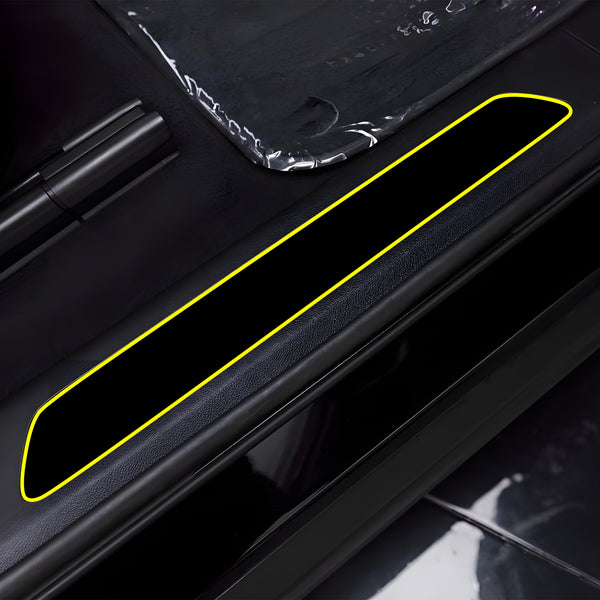 Fits Porsche Cayenne 2019-2023 Precut Door Sill Premium Paint Protection Film PPF Decal Film Kit, Gloss Black Carbon Fiber