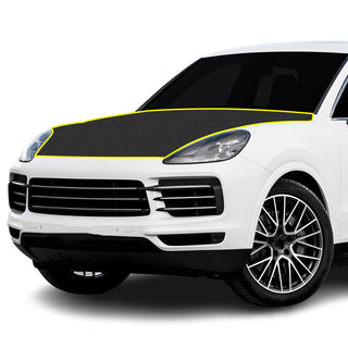 Fits Porsche Cayenne 2019-2023 Precut Premium Gloss Black Carbon Fiber Hood Paint Protection Film PPF Decal Film Kit Cover