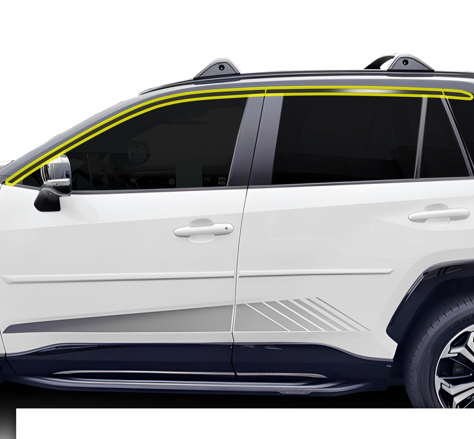 Vinyl Chrome Delete Grille Side Window Rear Wheel Blackout Decal Stickers Overlay Film Fits Toyota Rav4 2019 - 2025 - Bogar Tech Designs