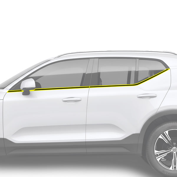Volvo XC40 2019-2026 Blackout Chrome Delete Kit - Precut Gloss Black Vinyl Overlays