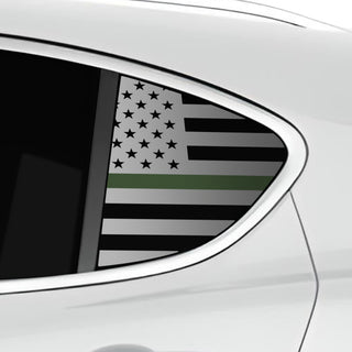 Buy thin-green-line Quarter Window American Flag Vinyl Decal Stickers Fits Alfa Romeo Stelvio 2019-2024