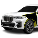 Fits BMW X7 2019+ Precut Premium Gloss Black Carbon Fiber Fender Paint Protection Film PPF Decal Film Kit Cover