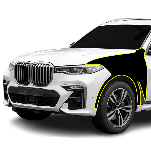 Fits BMW X7 2019+ Precut Premium Gloss Black Carbon Fiber Fender Paint Protection Film PPF Decal Film Kit