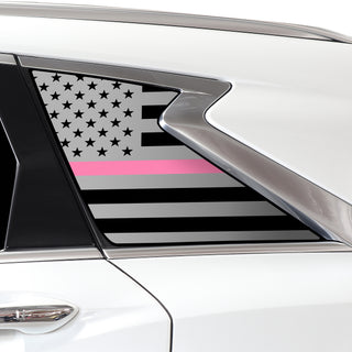 Buy thin-pink-line Quarter Window American Flag Vinyl Decal Stickers Fits Infiniti QX50 2019-2024