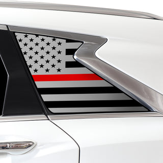 Buy thin-red-line Quarter Window American Flag Vinyl Decal Stickers Fits Infiniti QX50 2019-2024