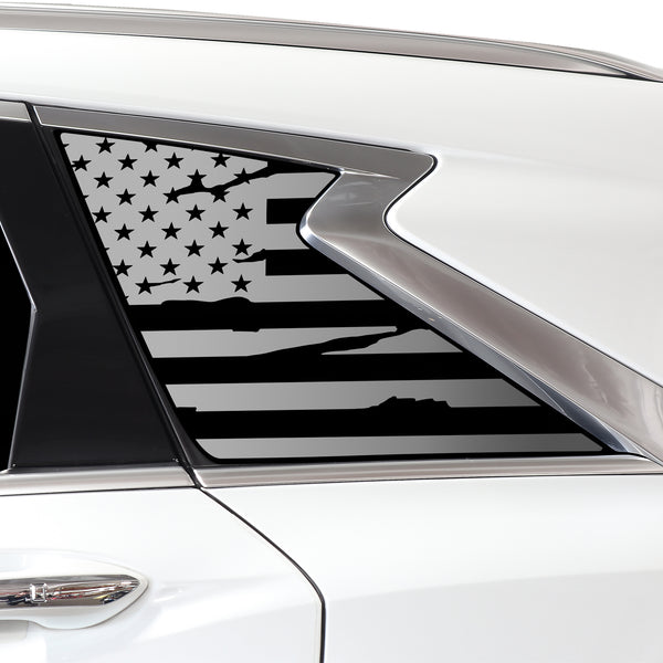 Quarter Window American Flag Vinyl Decal Stickers Fits Infiniti QX50 2019-2024