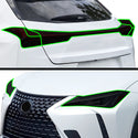 Full Headlight Taillight Precut Smoked PPF Tint Kit Film Overlay Fits Lexus UX 2019-2024