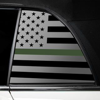 Buy thin-green-line Quarter Window American Flag Vinyl Decal Stickers Fits Mini Cooper Convertible 2019-2024