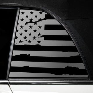 Buy distressed-black Quarter Window American Flag Vinyl Decal Stickers Fits Mini Cooper Convertible 2019-2024