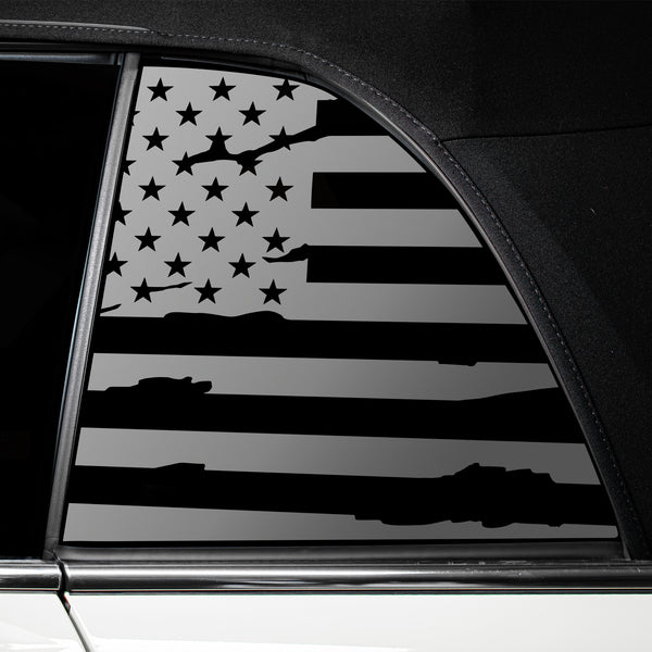 Quarter Window American Flag Vinyl Decal Stickers Fits Mini Cooper Convertible 2019-2024