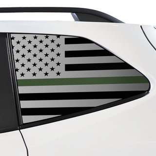 Buy thin-green-line Quarter Window American Flag Vinyl Decal Stickers Fits Subaru Forester 2019-2024