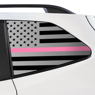 Buy thin-pink-line Quarter Window American Flag Vinyl Decal Stickers Fits Subaru Forester 2019-2024