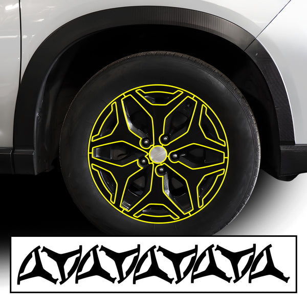 Vinyl Chrome Delete Front Grille Wheels Blackout Decal Stickers Overlay Film Fits Subaru Forester 2019-2024