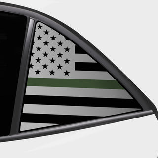 Quarter Window American Flag Vinyl Decal Stickers Fits Toyota Corolla Hatchback 2019 - 2025 - Bogar Tech Designs